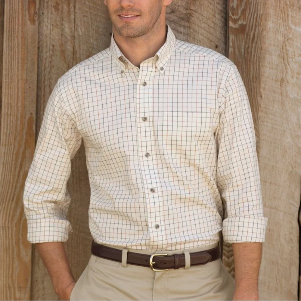 L.L Bean Men's Chino Brown Leather Belt